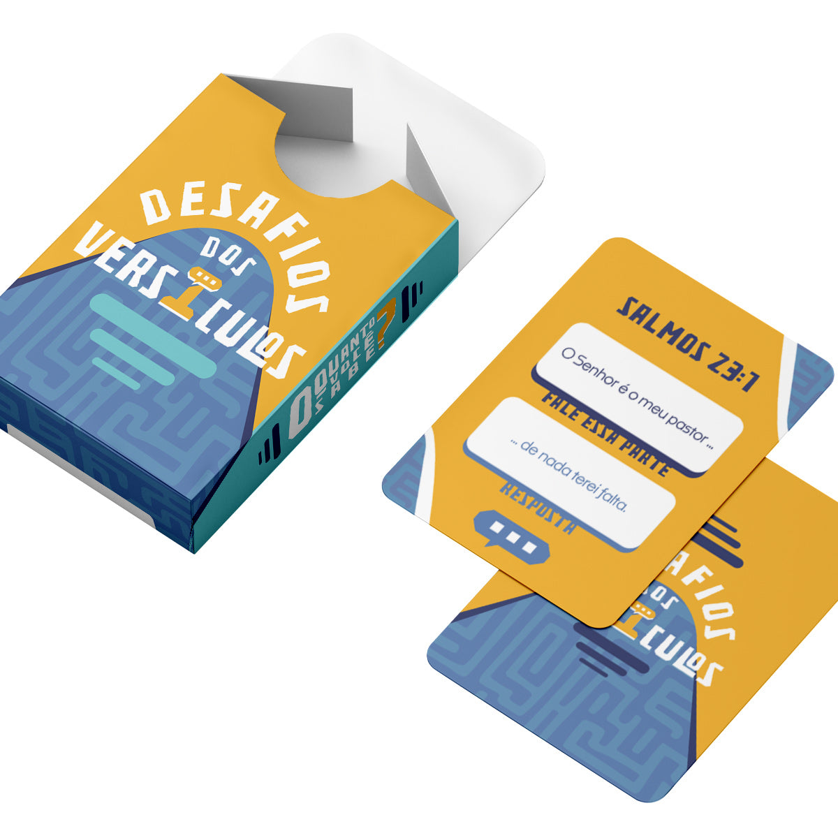 Kit 5 Jogos Bíblicos de Cartas | Desafio dos versículos - Penkal