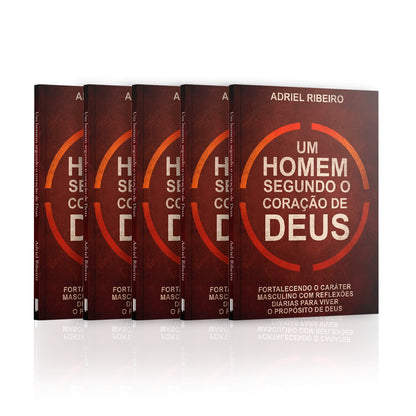 Kit 5 Livros - Devocional um homem segundo o coração de Deus | Adriel Ribeiro