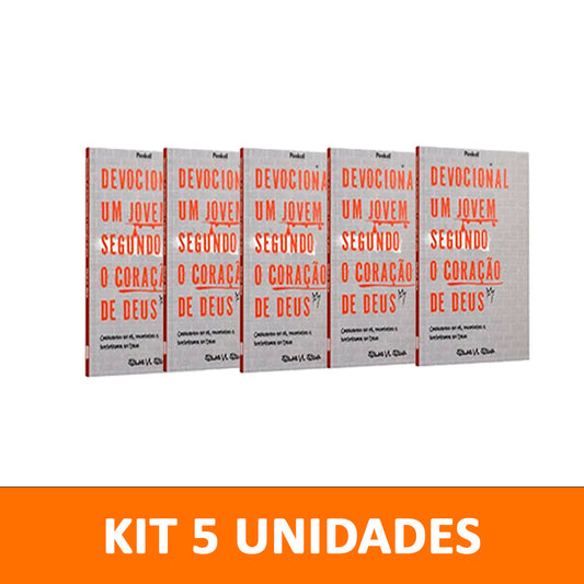 Kit 5 livros - Devocional Um Jovem Segundo o Coração de Deus: Crescendo em Fé, Propósito e Intimidade em Deus