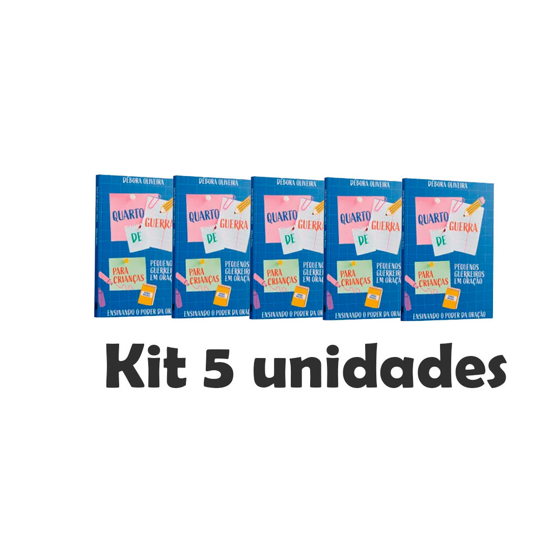 Kit 5 livros - Quarto de Guerra Para Crianças | Pequenos Guerreiros em Oração