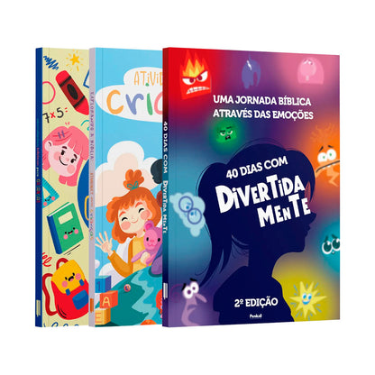 Kit Atividades Sagradas Infantis | Atividades Bíblicas para Crianças + 40 Dias com Divertidamente