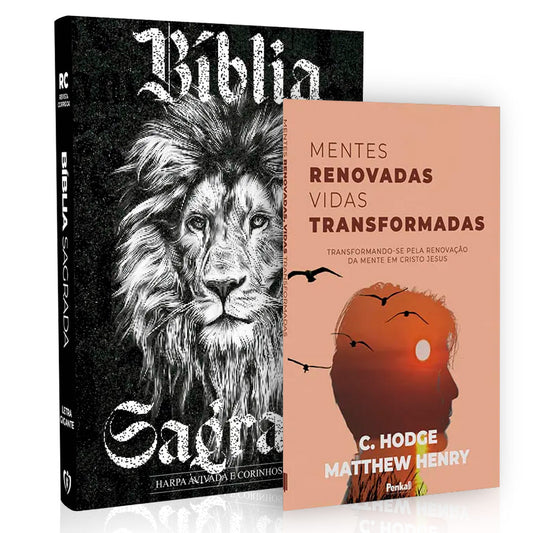 Kit Bíblia Sagrada RC + Mentes Renovadas Vidas Transformadas: A Jornada de Fé para uma Vida Transformadora