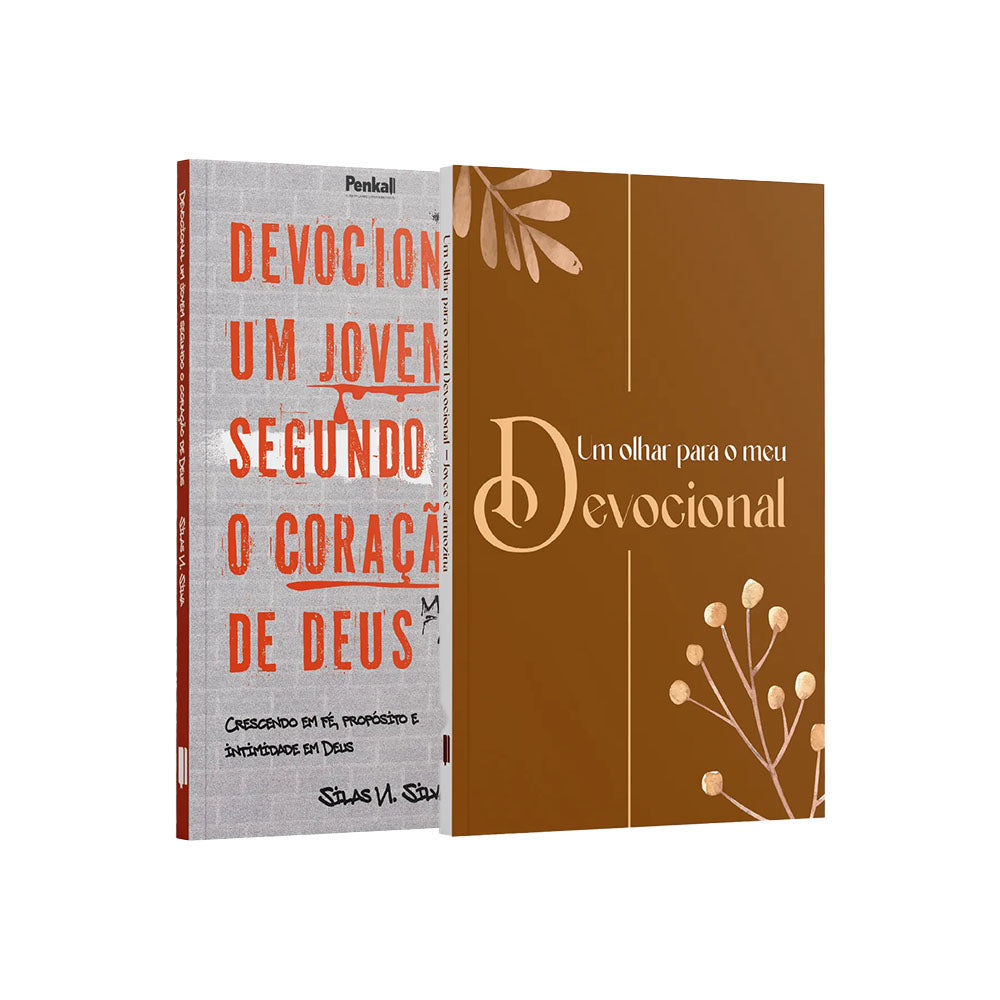 Kit Caminhada Espiritual | Caderno Devocional  - Um olhar para o meu Devocional + Devocional Um Jovem Segundo o Coração
