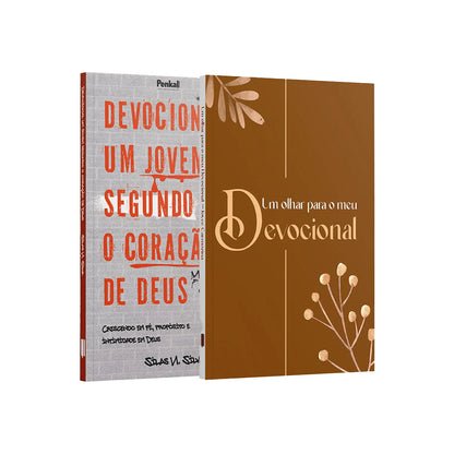 Kit Caminhada Espiritual | Caderno Devocional  - Um olhar para o meu Devocional + Devocional Um Jovem Segundo o Coração