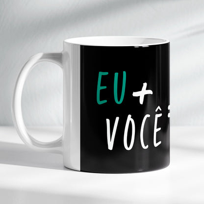 Kit Caminho Sereno - Caneca Eu + Você Preta - + Livro Eu, Minha ansiedade e Deus