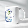Kit Caneca Arco de Flores + Dev. 3 Min de Fé para Mulheres | Flor Branca