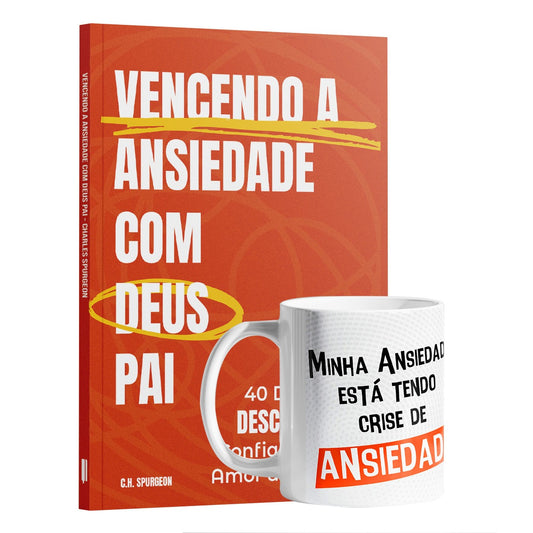 Kit Caneca Divertidamente + Livro Ansiedade com Deus Pai