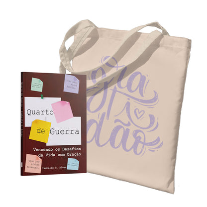 Kit Carregando a Palavra | Ecobag - Ecobag - Gratidão + Quarto de Guerra - Isabelle S. Alves