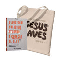 Kit Carregando a Palavra | Ecobag - Ecobag - Jesus Saves + Devocional Um Jovem Segundo o Coração de Deus