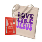 Kit Carregando a Palavra | Ecobag - Love Like Jesus + Como o Jejum e Oração podem mudar a sua vida