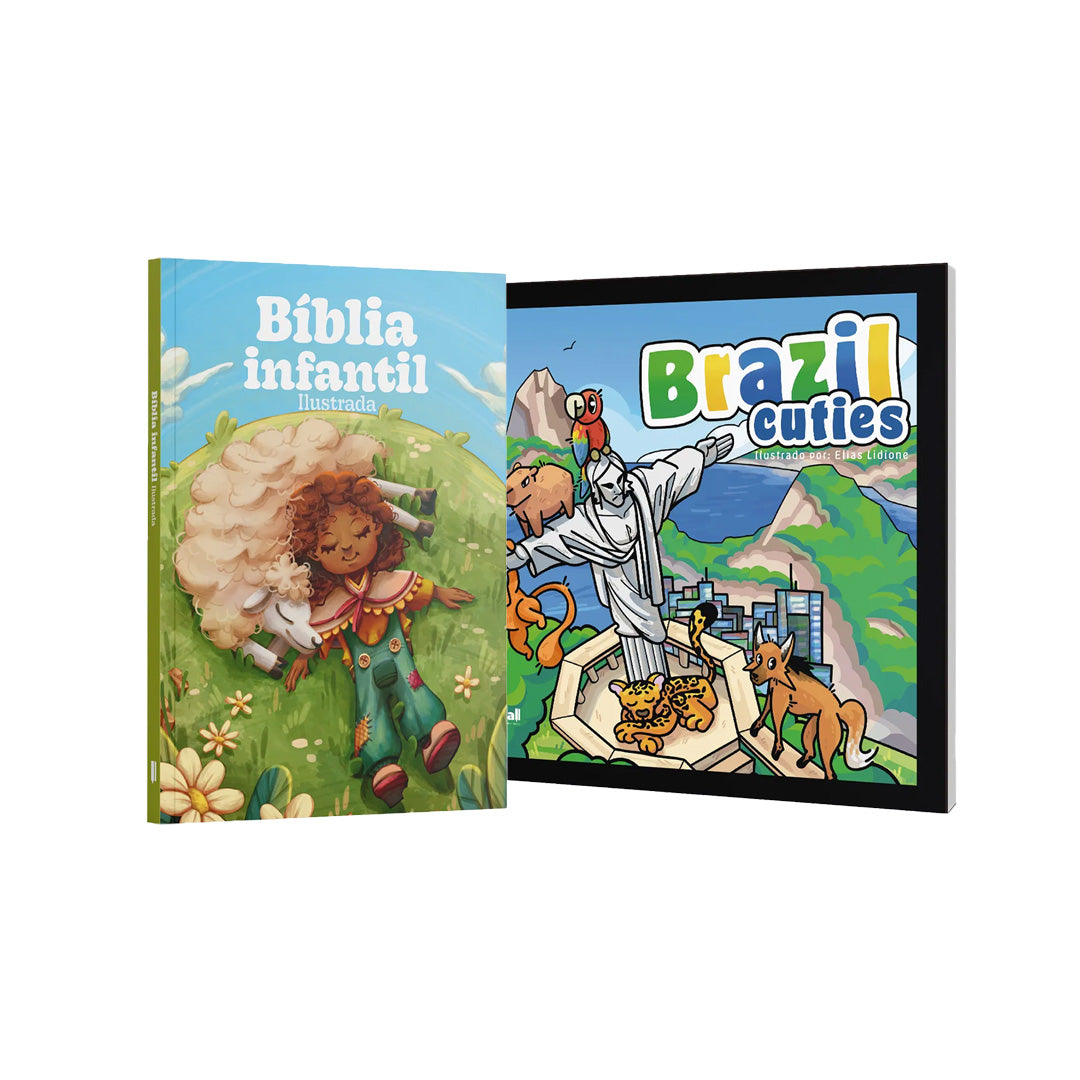 Kit Colorindo a Palavra de Deus | Brazil Cuties - Livro para Colorir + Bíblia Infantil Ovelinhas