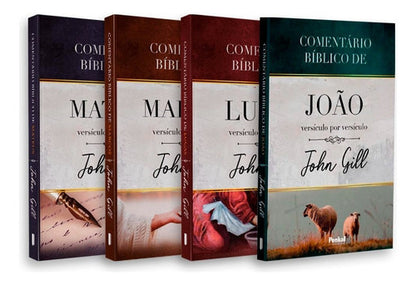 Kit Comentários Bíblicos John Gill | Mateus | Marcos | Lucas | João