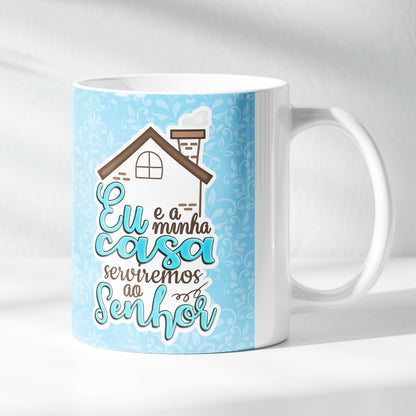 Kit Compromisso Eterno | Caneca - Eu e minha casa serviremos ao senhor + Livreto Nova Criatura