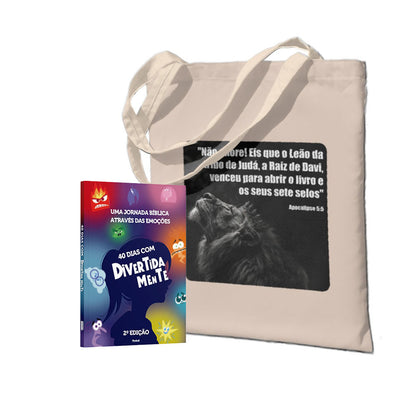 Kit Coração Renovado: Devocional | 40 Dias Com Divertidamente | +Ecobag - Leão de Judá