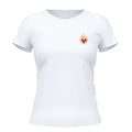 Camiseta Cristã Feminina - Coração em chamas | Branca