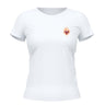 Camiseta Cristã Feminina - Coração em chamas | Branca