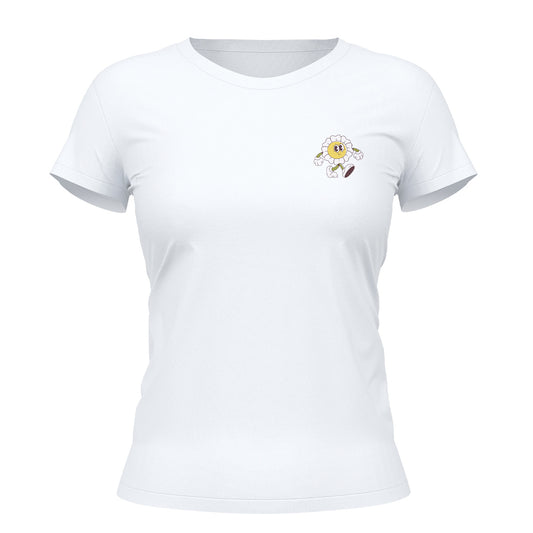 Camiseta Cristã Feminina - Margarida Andando