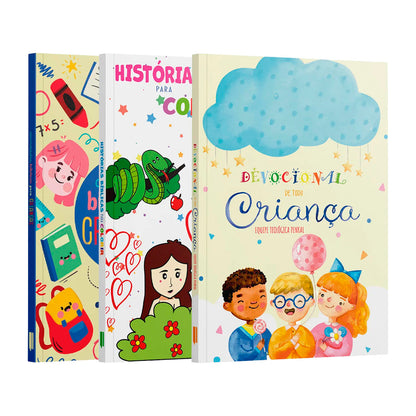 Kit Crianças de Fé | Histórias Bíblicas para Colorir + Devocional de Toda Criança + Atividades Bíblicas para Crianças
