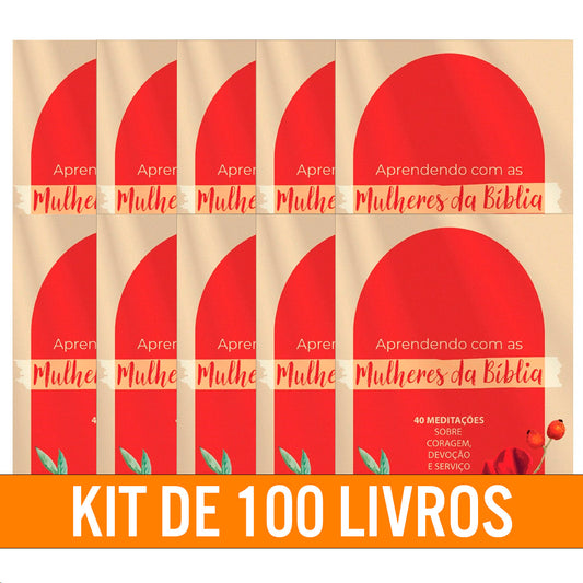 Kit de Evangelismo - 100 livros Palavras de Vida -Lições de Fé das Mulheres da Bíblia