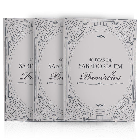 Kit de Evangelismo - 3 livros Palavras de Vida - 40 dias de Sabedoria em Provérbios