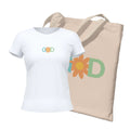 Kit Ecobag + Camiseta Feminina - God | Branca
