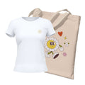 Kit Ecobag + Camiseta Feminina - Margarida | Branca