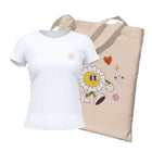 Kit Ecobag + Camiseta Feminina - Margarida | Branca