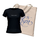 Kit Ecobag + Camiseta Feminina - True Love | Preta