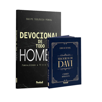Kit especial Dia dos Pais | Devocional Todo Homem + Devocional 3 Minutos Tesouros de Davi  | Ornamento Azul
