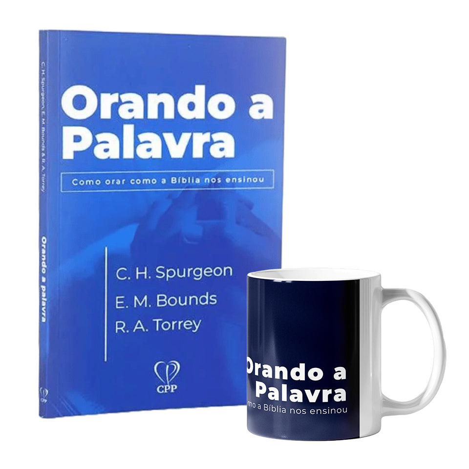 Kit Essência da Fé - Caneca Orando a Palavra + Livro Orando a Palavra