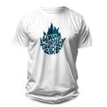 Camiseta Cristã Masculina - Caminhe através do fogo | Branca