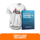 Kit Expressão da Palavra | Devocional Orando a Palavra + Camiseta Cristã Masculina - Jesus é o herói