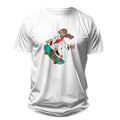 Camiseta Cristã Masculina - Jesus e Skate | Branca