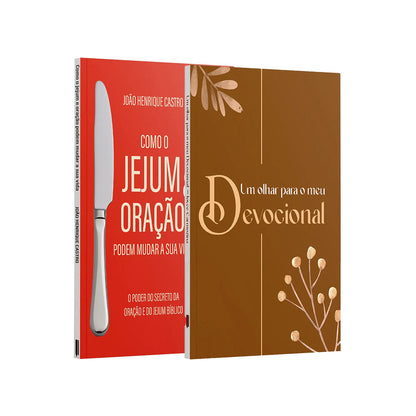 Kit Fé Anotada | Caderno Devocional  - Um olhar para o meu Devocional + Como o Jejum e Oração podem mudar a sua vida