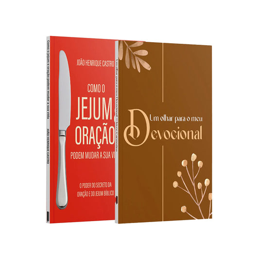 Kit Fé Anotada | Caderno Devocional  - Um olhar para o meu Devocional + Como o Jejum e Oração podem mudar a sua vida