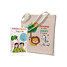 Kit Fé em Cores: Ecobag + Livro para Colorir - Capa Estrelas