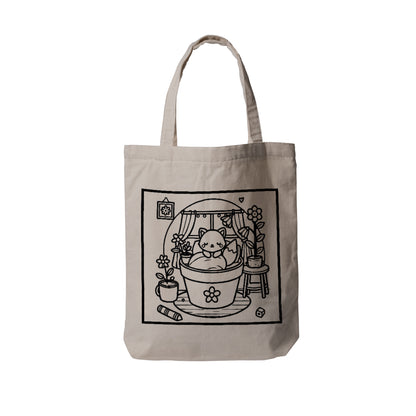 Kit Fé em Cores: Ecobag + Livro para Colorir - Cozy Puppies