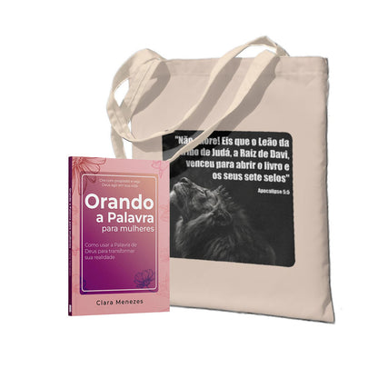 Kit Fé Inabalável: A Palavra que Transforma: Orando a Palavra para Mulheres | + Ecobag - Leão de Judá