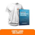Kit Fé que Reina | Devocional Orando a Palavra + Camiseta Cristã Masculina - Coração em chamas