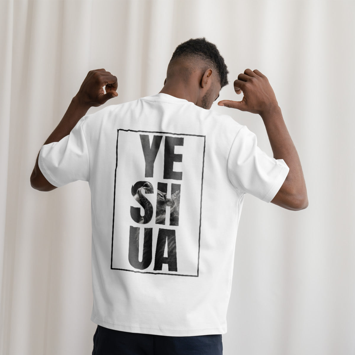 Camiseta Cristã Masculina - Yeshua | Branca