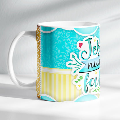 Kit Fé que Sustenta | Caneca - Jesus nunca falha  + Livreto Nova Criatura