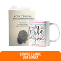 Kit Força que Vem de Deus | Caneca - Forte e corajosa + Livreto Nova Criatura