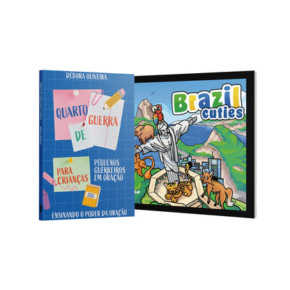 Kit Histórias que Ensinaram e Coloriram | Brazil Cuties - Livro de Colorir + Quarto de Guerra Para Crianças