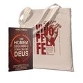 Kit Homens de Deus  :Devocional um Homem Segundo o Coração de Deus | Adriel Ribeiro +Ecobag - Vivo pela fé