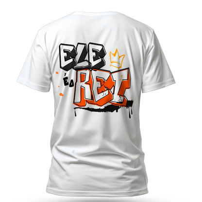 Camiseta Cristã Masculina | Ele é o rei | Branca