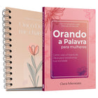 Kit Intimidade com Deus no Papel | Diário de Oração - Flor Aquarela Bege + Orando a Palavra para Mulheres