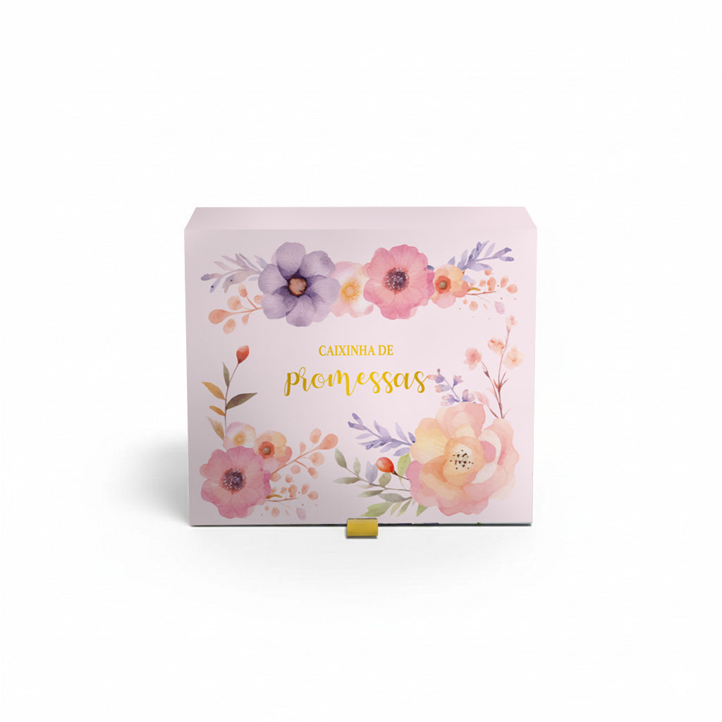 Kit Jardim de Promessas e Cura | Refloresça: Transforme suas dores em Flores + Caixinha de promessas - Flores Mistas