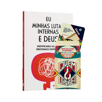 Kit Jogo Bíblico - Quem Disse? - Jogo  + Eu, Minhas Lutas Internas e Deus