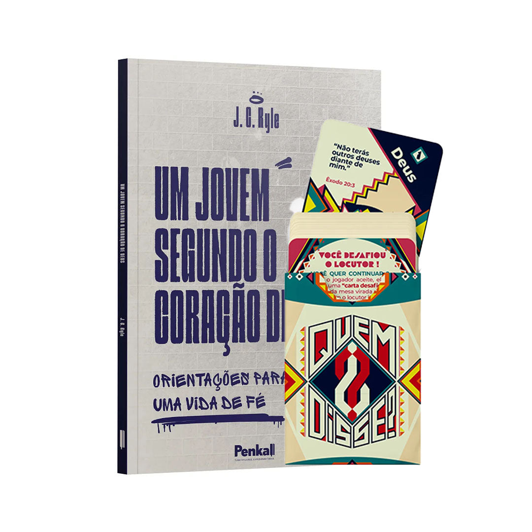 Kit Jogo Bíblico - Quem Disse? - Juventude Segundo Deus  - Jogo  + Um Jovem Segundo o Coração de Deus