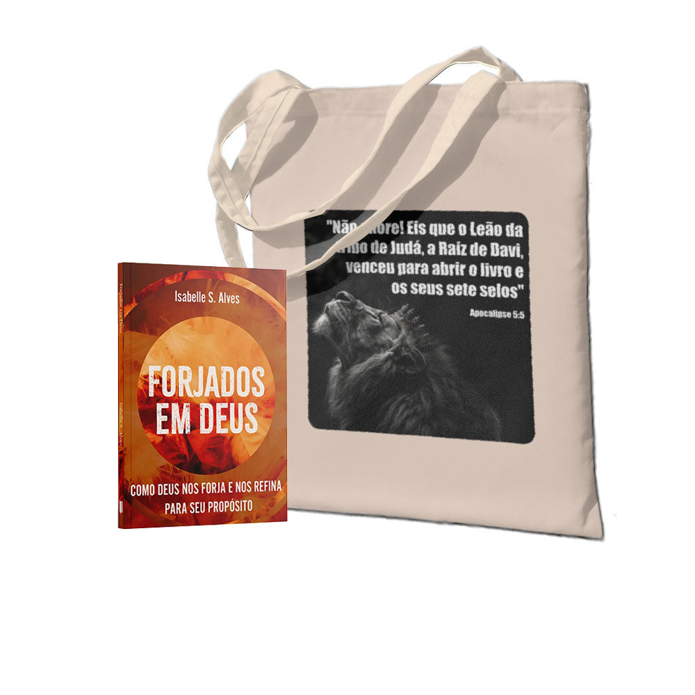Kit Jovem Forte em Deus: :Devocional Um Jovem Segundo o Coração de Deus + Ecobag - Leão de Judá